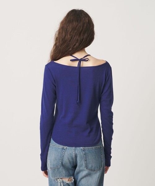 ATTISESSION（アティセッション）の「＜ATTISESSION＞コットンカシミヤ ホルターネックカットソー（Tシャツ/カットソー・レディース・ホワイト/ライトグレー/コバルトブルー・FREE）」の10枚目の写真