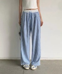 ルーズチェックサマーパンツ