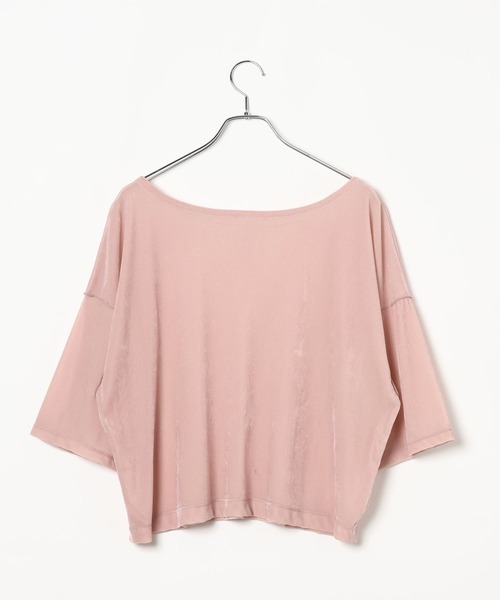LEPSIM（レプシィム）の「シアーベロア2WAY6分袖プルオーバー　839453（Tシャツ/カットソー・レディース・ブラウン/ピンク/アイボリー/ブラック・FREE）」の5枚目の写真