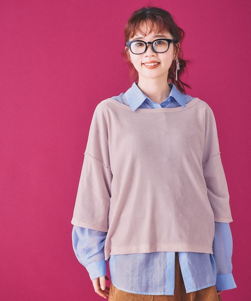 LEPSIM（レプシィム）の「シアーベロア2WAY6分袖プルオーバー　839453（Tシャツ/カットソー・レディース・ブラウン/ピンク/アイボリー/ブラック・FREE）」の15枚目の写真