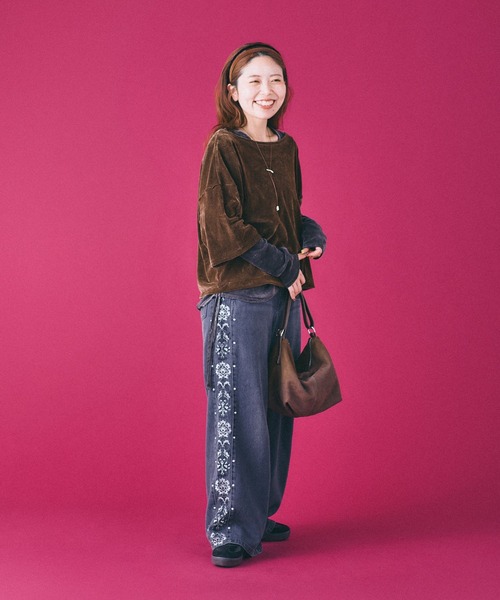 LEPSIM（レプシィム）の「シアーベロア2WAY6分袖プルオーバー　839453（Tシャツ/カットソー・レディース・ブラウン/ピンク/アイボリー/ブラック・FREE）」の16枚目の写真