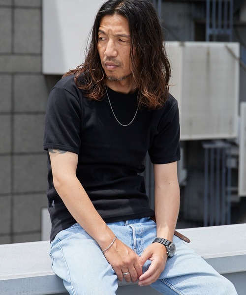 AVIREX(アヴィレックス)の「AVIREX/アビレックス DAILY S/S RIB CREW NECK TEE(Tシャツ/カットソー・メンズ・ホワイト/ブラック・S/M/L)」の12枚目の写真