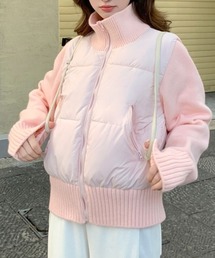 ニット切替 ショート丈ジャケット