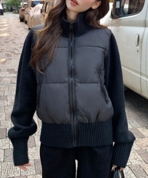 ニット切替 ショート丈ジャケット