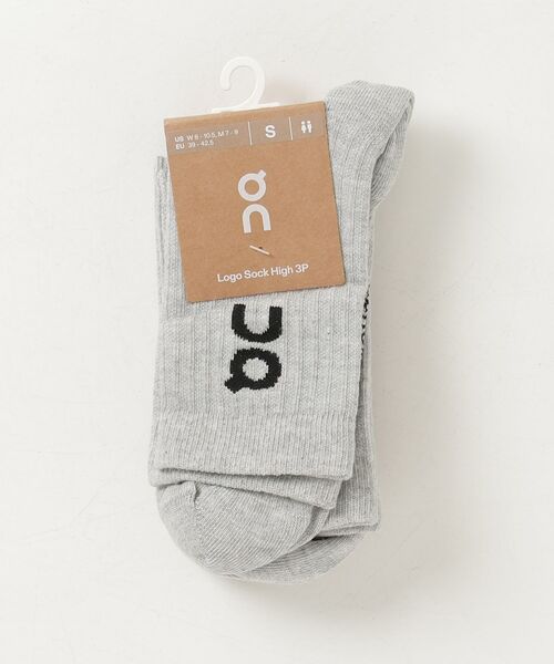 On(オン)の「On/オン Logo Sock High 3P(ソックス/靴下・メンズ・ホワイト/ブラック/グレー・M/S)」の3枚目の写真