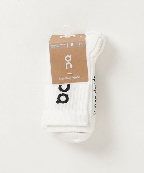 On(オン)の「On/オン Logo Sock High 3P(ソックス/靴下・メンズ・ホワイト/ブラック/グレー・M/S)」の1枚目の写真