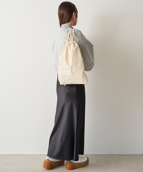 HUNTER(ハンター)の「【HUNTER】TRAVEL DRAWSTRING BACKPACK TOTE(トートバッグ・レディース・ホワイト/ブラック・FREE)」の9枚目の写真
