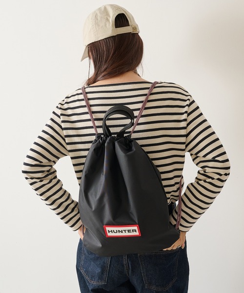 HUNTER(ハンター)の「【HUNTER】TRAVEL DRAWSTRING BACKPACK TOTE(トートバッグ・レディース・ホワイト/ブラック・FREE)」の13枚目の写真