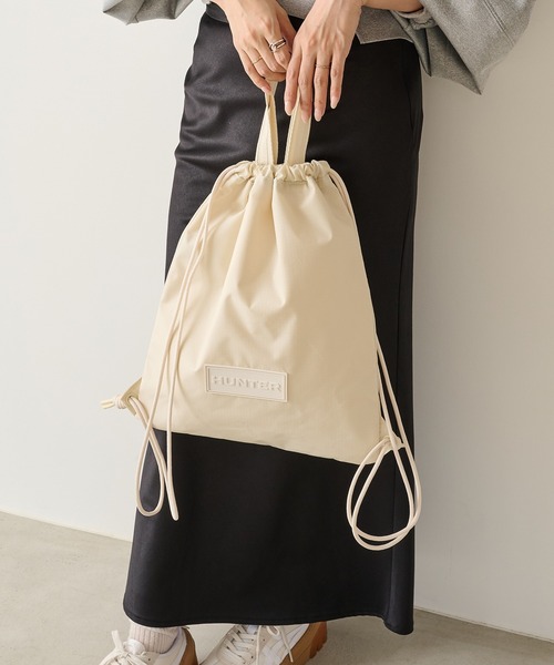 HUNTER(ハンター)の「【HUNTER】TRAVEL DRAWSTRING BACKPACK TOTE(トートバッグ・レディース・ホワイト/ブラック・FREE)」の7枚目の写真