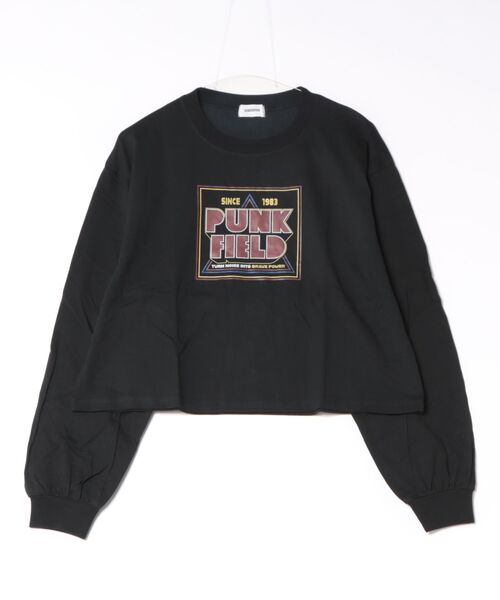 GENERATOR(ジェネレーター)の「ジェネレーター PUNK FIELD L/S Tシャツ(Tシャツ/カットソー・レディース・チャコールグレー/ブラック・F)」の2枚目の写真
