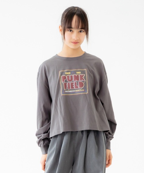GENERATOR(ジェネレーター)の「ジェネレーター PUNK FIELD L/S Tシャツ(Tシャツ/カットソー・レディース・チャコールグレー/ブラック・F)」の1枚目の写真