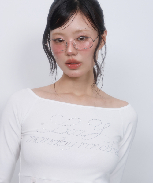 LMR(エルエムアール)の「ホットフィックスアイレットボートネックTシャツ WHITE(Tシャツ/カットソー・レディース・ホワイト・SMALL/MEDIUM)」の5枚目の写真
