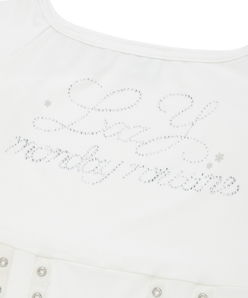 LMR(エルエムアール)の「ホットフィックスアイレットボートネックTシャツ WHITE(Tシャツ/カットソー・レディース・ホワイト・SMALL/MEDIUM)」の15枚目の写真