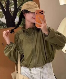 Loose string nylon jacket