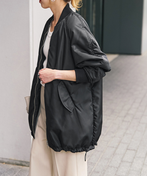 Spick & Span(スピックアンドスパン)の「TICCA / ティッカ ミドルMA-1(MA-1・レディース・ブラック/ブラウン系その他・FREE)」の11枚目の写真
