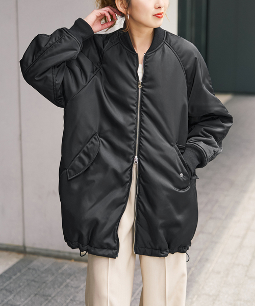 Spick & Span(スピックアンドスパン)の「TICCA / ティッカ ミドルMA-1(MA-1・レディース・ブラック/ブラウン系その他・FREE)」の13枚目の写真