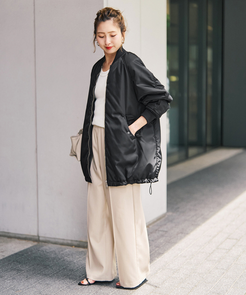 Spick & Span(スピックアンドスパン)の「TICCA / ティッカ ミドルMA-1(MA-1・レディース・ブラック/ブラウン系その他・FREE)」の14枚目の写真