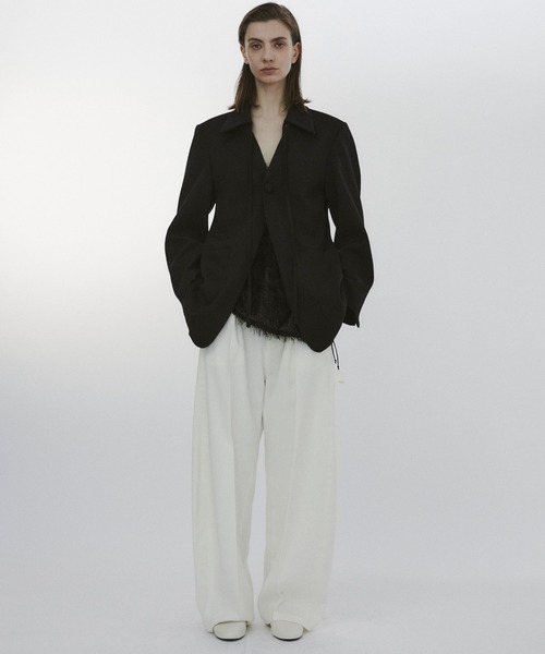 CITY TOKYO(シティトウキョウ)の「【CITY TOKYO/シティートウキョウ】Vintage Nep Detachable Collar JK/ヴィンテージネップ2WAYジャケット(テーラードジャケット・レディース・ブラック/オフホワイト・FREE)」の8枚目の写真