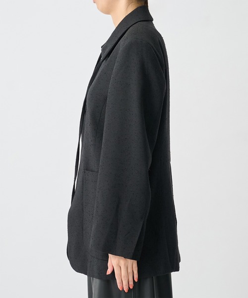 CITY TOKYO(シティトウキョウ)の「【CITY TOKYO/シティートウキョウ】Vintage Nep Detachable Collar JK/ヴィンテージネップ2WAYジャケット(テーラードジャケット・レディース・ブラック/オフホワイト・FREE)」の5枚目の写真