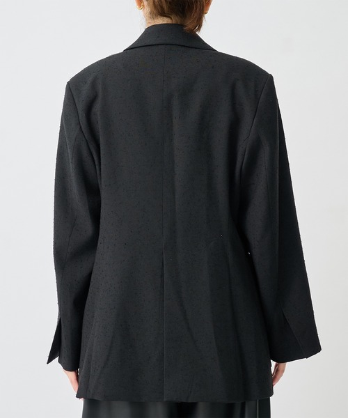 CITY TOKYO(シティトウキョウ)の「【CITY TOKYO/シティートウキョウ】Vintage Nep Detachable Collar JK/ヴィンテージネップ2WAYジャケット(テーラードジャケット・レディース・ブラック/オフホワイト・FREE)」の4枚目の写真