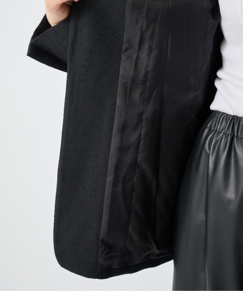 CITY TOKYO(シティトウキョウ)の「【CITY TOKYO/シティートウキョウ】Vintage Nep Detachable Collar JK/ヴィンテージネップ2WAYジャケット(テーラードジャケット・レディース・ブラック/オフホワイト・FREE)」の12枚目の写真