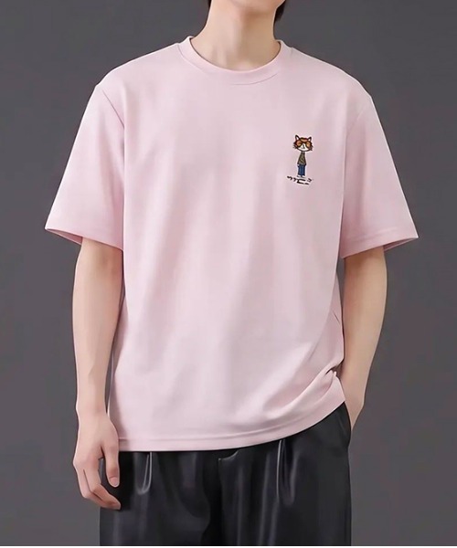 revertical(リバーティカル)の「キャット アートグラフィック バックプリント半袖Tシャツ(Tシャツ/カットソー・メンズ・ピンク/ホワイト/ブラック・LARGE/MEDIUM)」の7枚目の写真