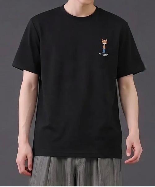 revertical(リバーティカル)の「キャット アートグラフィック バックプリント半袖Tシャツ(Tシャツ/カットソー・メンズ・ピンク/ホワイト/ブラック・LARGE/MEDIUM)」の17枚目の写真