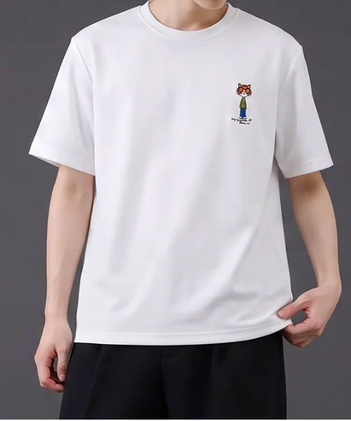 revertical(リバーティカル)の「キャット アートグラフィック バックプリント半袖Tシャツ(Tシャツ/カットソー・メンズ・ピンク/ホワイト/ブラック・LARGE/MEDIUM)」の11枚目の写真