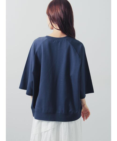 Samansa Mos2(サマンサ モスモス)の「ミニ裏毛7分袖ロゴスウェット(Tシャツ/カットソー・レディース・バーガンディー/ネイビー/グレー・F)」の11枚目の写真