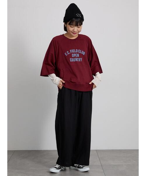 Samansa Mos2(サマンサ モスモス)の「ミニ裏毛7分袖ロゴスウェット(Tシャツ/カットソー・レディース・バーガンディー/ネイビー/グレー・F)」の21枚目の写真