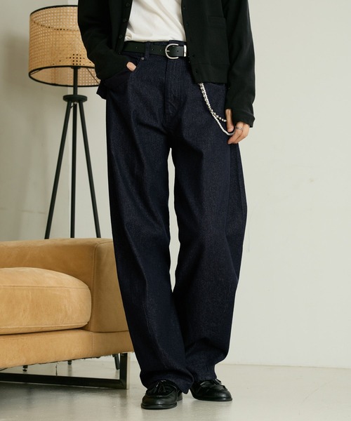RAGEBLUE(レイジブルー)の「3D TWIST DENIM PANTS/3Dツイストデニムパンツ(デニムパンツ・メンズ・ブラック/インディゴブルー・LARGE/MEDIUM)」の13枚目の写真