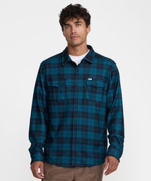 RVCA メンズ VACANCY FLANNEL LS 長袖シャツ 【2026年秋冬モデル】/ルーカチェックネルシャツ