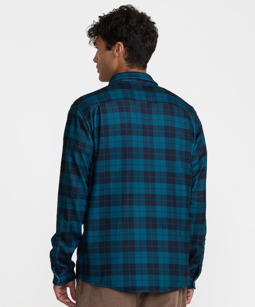 RVCA(ルーカ)の「RVCA メンズ VACANCY FLANNEL LS 長袖シャツ 【2026年秋冬モデル】/ルーカチェックネルシャツ(シャツ/ブラウス・メンズ・ブラック系その他・SMALL/MEDIUM/LARGE/X-LARGE)」の3枚目の写真