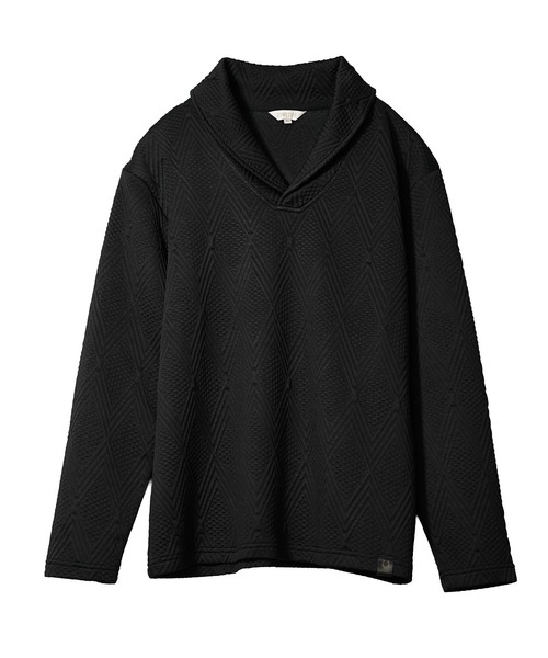 SOMEDIFF(サムディフ)の「【SOMEDIFF】ふくれデザインショールネック長袖Tシャツ メンズ 秋服(Tシャツ/カットソー・メンズ・ホワイト/ブラック・XXL/M/L/XL)」の9枚目の写真