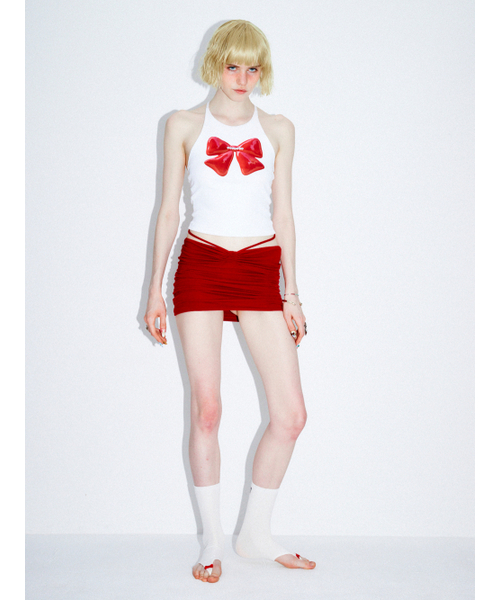 HIGHTIDEFRANKIE(ハイタイドフランキー)の「リボンキューブホルタートップ ホワイト(Tシャツ/カットソー・レディース・その他・FREE)」の7枚目の写真
