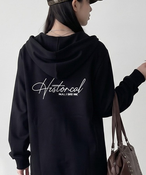 non-hedge(ノンヘッジ)の「バックロゴビッグジップパーカー(パーカー・レディース・レッド/ブラック/オートミール/グレー/ブラウン/ネイビー・FREE)」の1枚目の写真