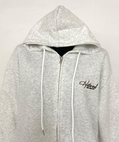 non-hedge(ノンヘッジ)の「バックロゴビッグジップパーカー(パーカー・レディース・レッド/ブラック/オートミール/グレー/ブラウン/ネイビー・FREE)」の13枚目の写真