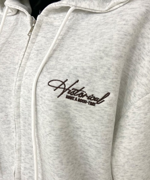 non-hedge(ノンヘッジ)の「バックロゴビッグジップパーカー(パーカー・レディース・レッド/ブラック/オートミール/グレー/ブラウン/ネイビー・FREE)」の18枚目の写真