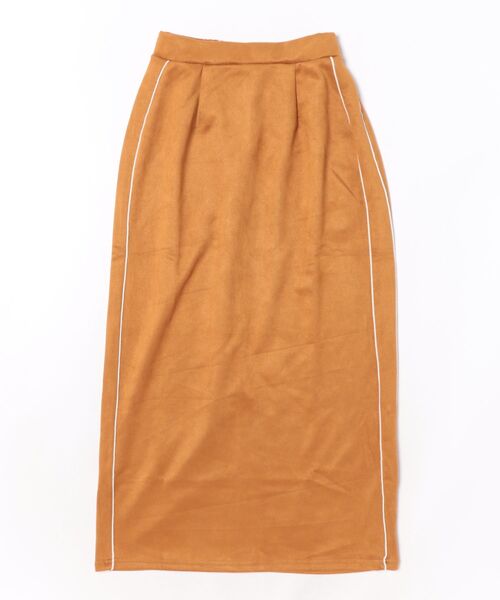 fort point(フォーポイント)の「【C-FORT POINT/フォートポイント】【美しいIラインシルエットがスタイルアップ効果を演出】スエードポンチIラインスカート スエード調 サイドライン カジュアル きれいめ オンオフ(スカート・レディース・ブラック/スミクロ/ベージュ/キャメル・MEDIUM)」の4枚目の写真