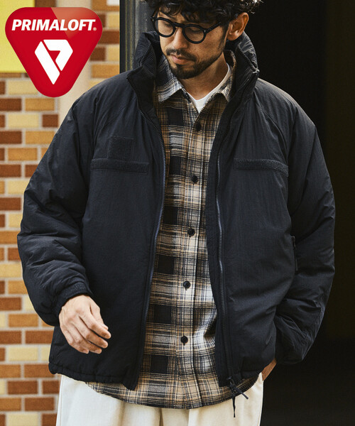 FREAK'S STORE(フリークスストア)の「PRIMALOFT LEVEL7 JACKET /プリマロフト レベル7ジャケット/中綿ブルゾン(ミリタリージャケット・メンズ・ブラック/チャコールグレー/グリーン/セージグリーン・SMALL/MEDIUM/LARGE)」の2枚目の写真
