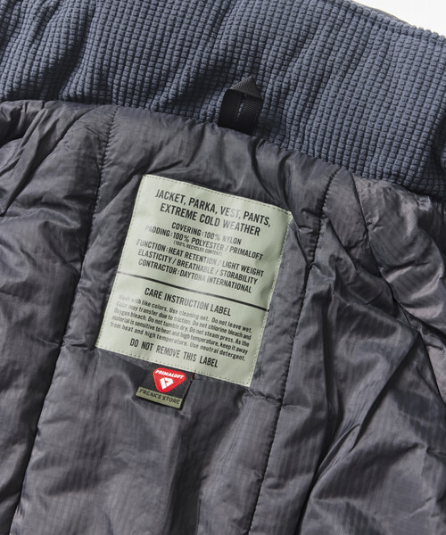 FREAK'S STORE(フリークスストア)の「PRIMALOFT LEVEL7 JACKET /プリマロフト レベル7ジャケット/中綿ブルゾン(ミリタリージャケット・メンズ・ブラック/チャコールグレー/グリーン/セージグリーン・SMALL/MEDIUM/LARGE)」の15枚目の写真