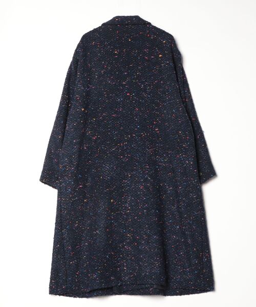 ROBES&CONFECTIONS(ローブスコンフェクションズ)の「Robes&Confections/ローブス&コンフェクションズ/ウールネップツイードコート(チェスターコート・レディース・ブラウン系その他3/ネイビー・1/3)」の3枚目の写真