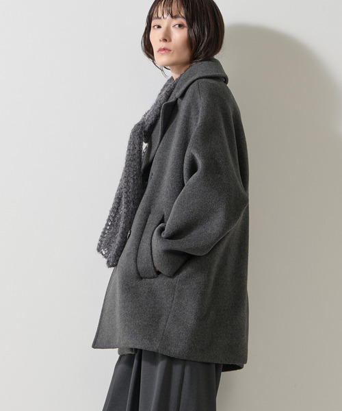 Liesse（リエス）の「【TICCA/ティッカ】ピーコート（別注カラーあり）（ピーコート・レディース・チャコールグレー/ブラウン系その他・FREE）」の8枚目の写真