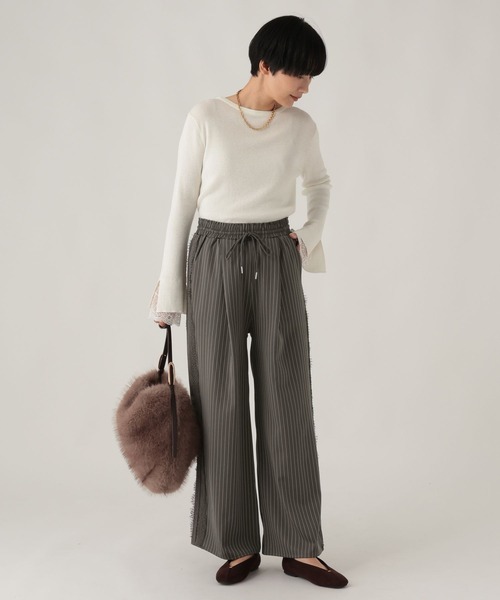 Elura(エルーラ)の「サイドレースイージ-パンツ/1067418(その他パンツ・レディース・チャコールグレー/ブラウン・FREE)」の5枚目の写真