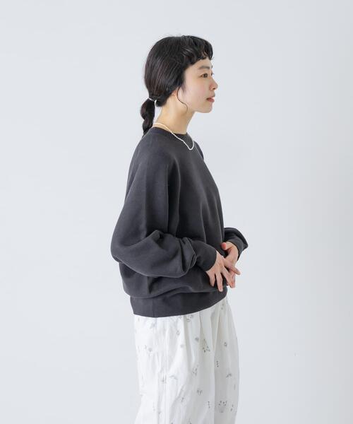 かぐれ(カグレ)の「『2サイズ展開』コットンリヨセルスウェットプルオーバー(スウェット・レディース・チャコールグレー/オートミール・1/0)」の1枚目の写真