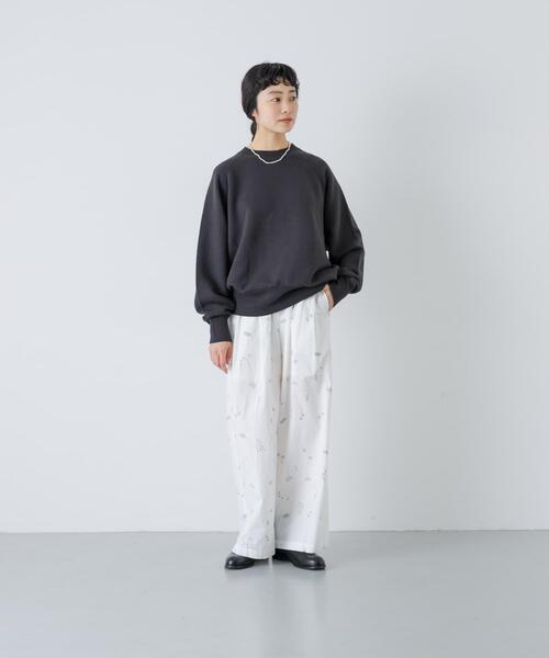 かぐれ(カグレ)の「『2サイズ展開』コットンリヨセルスウェットプルオーバー(スウェット・レディース・チャコールグレー/オートミール・1/0)」の7枚目の写真