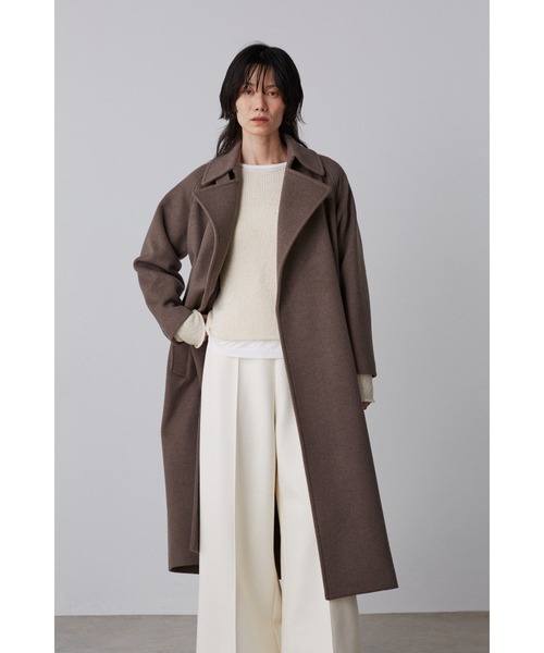 YLEVE（イレーヴ）の「［別注］YLEVE / WOOL BEAVER CO（ダウンジャケット/コート・レディース・ブラウン/ブラック・1/0）」の3枚目の写真