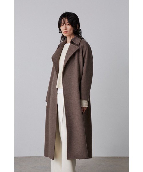 YLEVE（イレーヴ）の「［別注］YLEVE / WOOL BEAVER CO（ダウンジャケット/コート・レディース・ブラウン/ブラック・1/0）」の4枚目の写真
