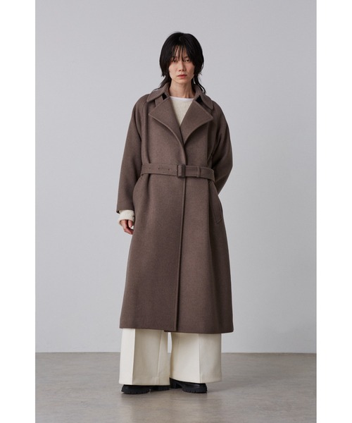 YLEVE（イレーヴ）の「［別注］YLEVE / WOOL BEAVER CO（ダウンジャケット/コート・レディース・ブラウン/ブラック・1/0）」の5枚目の写真