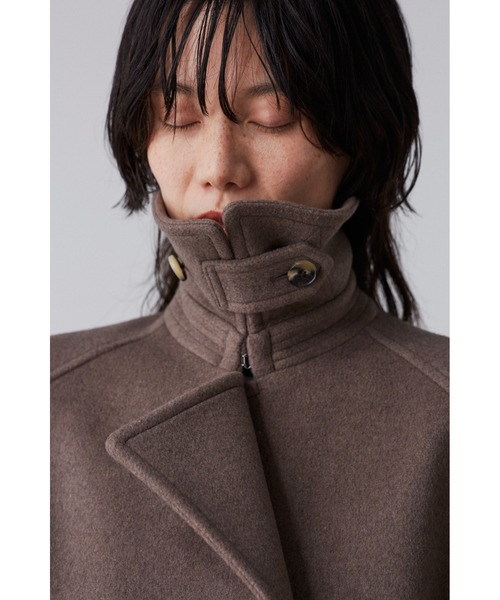 YLEVE（イレーヴ）の「［別注］YLEVE / WOOL BEAVER CO（ダウンジャケット/コート・レディース・ブラウン/ブラック・1/0）」の9枚目の写真